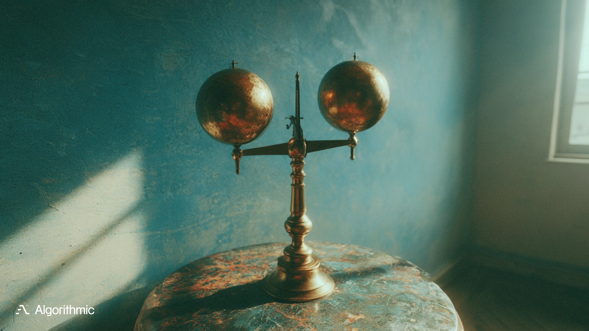 Brass centrifugal governor with spinning weighted balls, illustrating AI agent governance and SLAs for production write access.