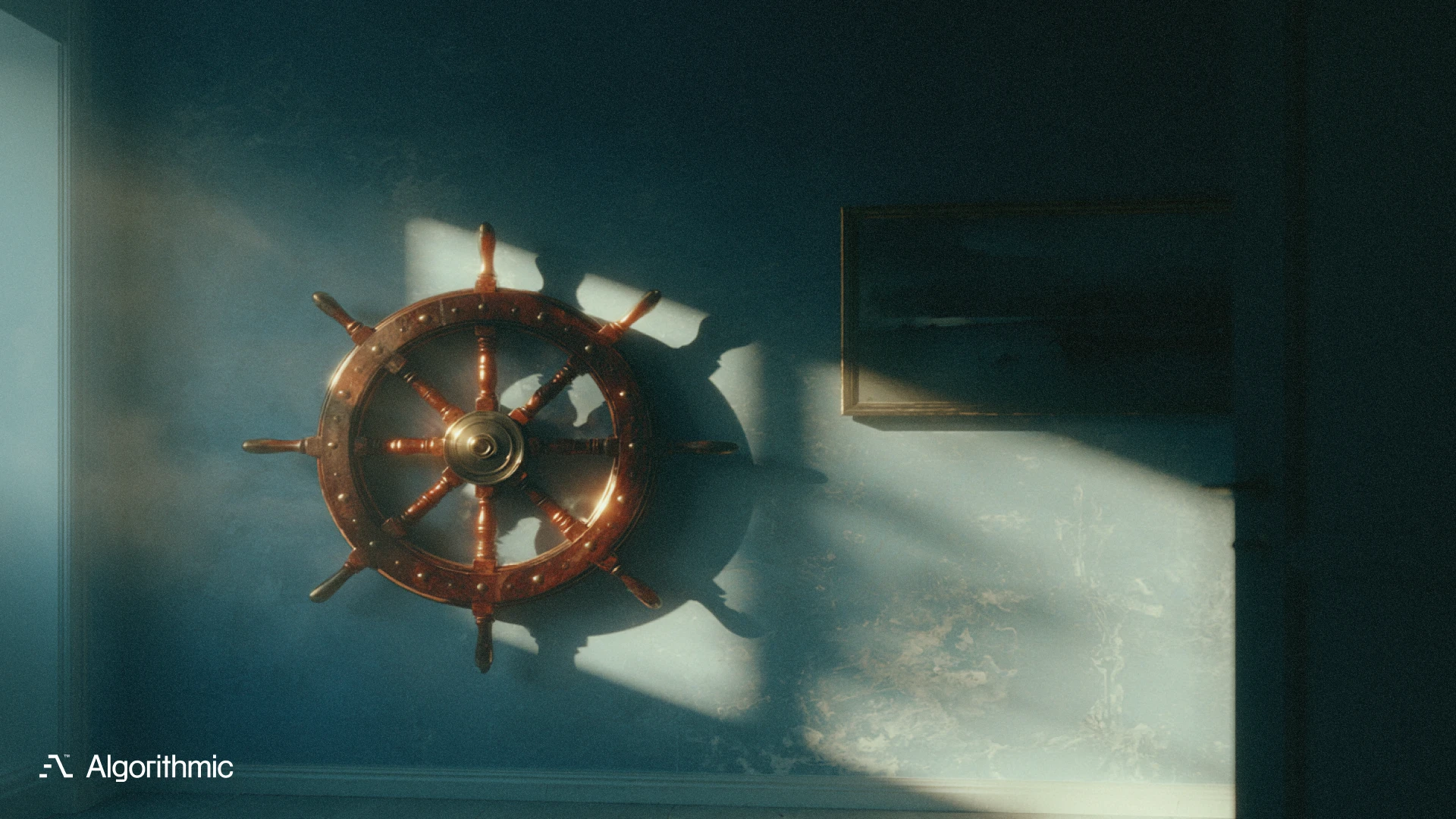 An unattended brass ship's wheel, illustrating an AI readiness assessment where production ownership is missing.
