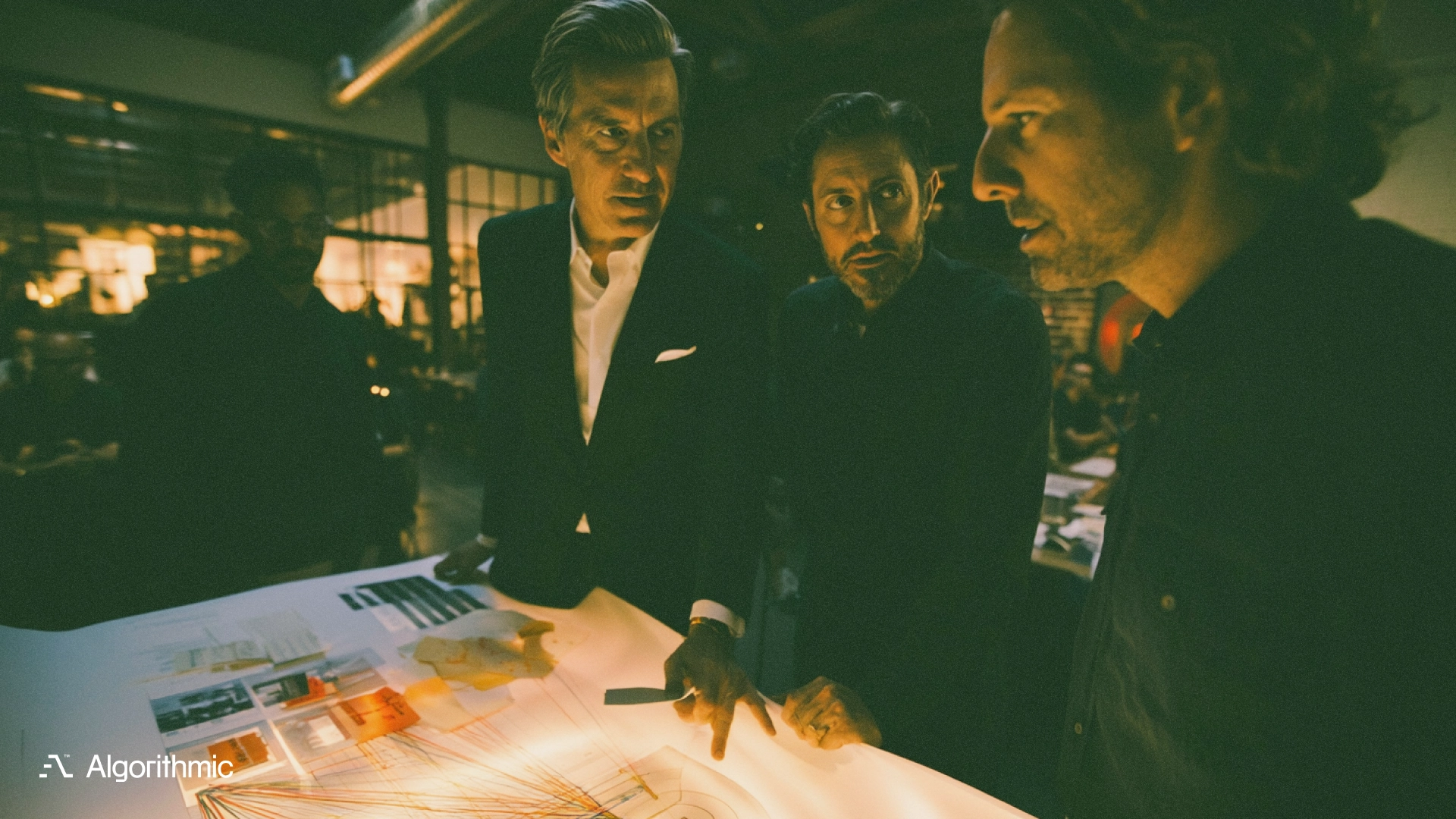 Finance, CTO, and data platform leaders reviewing a data warehouse cost attribution map to reduce warehouse costs.