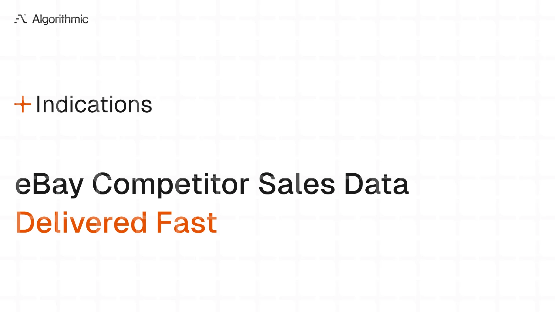 Indications eBay market intelligence dashboard displaying competitor pricing, inventory signals, and seller analytics